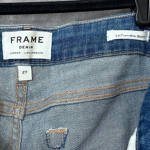 FRAME Le Crop Mini Boot Jeans Size 27 in Lake Shore - Picture 4 of 10